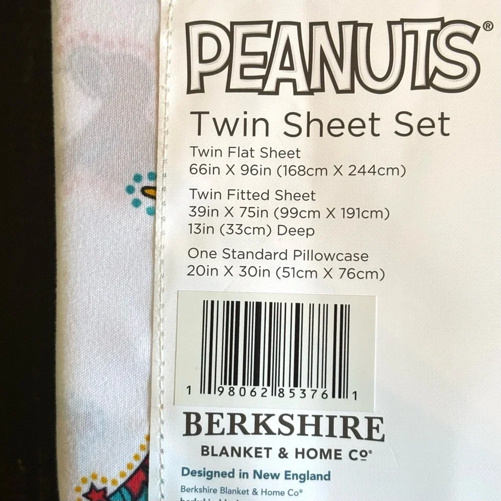 COWBOY Snoopy TWIN Sheet Set Berkshire Sheets PEANUTS Western Boots Stick Horse